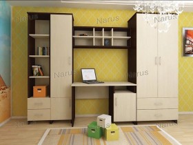 Детская Студент Комплект мебели (Дуб сонома/Белый) в Саянском - sayanskij.katalogmebeli.com | фото