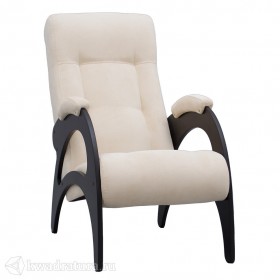 Кресло для отдыха Неаполь Модель 9 без лозы (Венге-эмаль/Ткань Ваниль Verona Vanilla) в Саянском - sayanskij.katalogmebeli.com | фото