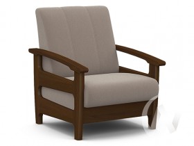 Кресло для отдыха Омега (орех лак/CATANIA COCOA) в Саянском - sayanskij.katalogmebeli.com | фото