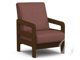 Кресло отдыха Вега-34 (орех лак/UNO BERRY) в Саянском - sayanskij.katalogmebeli.com | фото