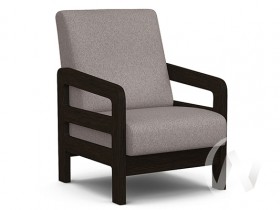 Кресло отдыха Вега-34 (венге лак/UNO ROSY-GREY) в Саянском - sayanskij.katalogmebeli.com | фото