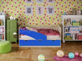 Кровать Бабочки 2,0м (Синий матовый) в Саянском - sayanskij.katalogmebeli.com | фото