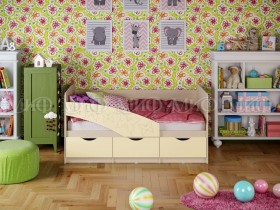 Кровать Бабочки 2,0м (Ваниль матовый) в Саянском - sayanskij.katalogmebeli.com | фото