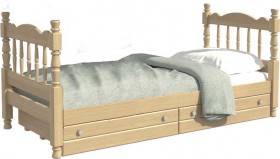 Кровать одинарная Аленка из массива сосны 800*1890 Сосна в Саянском - sayanskij.katalogmebeli.com | фото