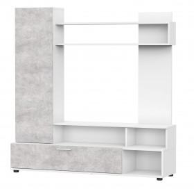 Мебель для гостиной "МГС 9" Белый / Цемент светлый в Саянском - sayanskij.katalogmebeli.com | фото